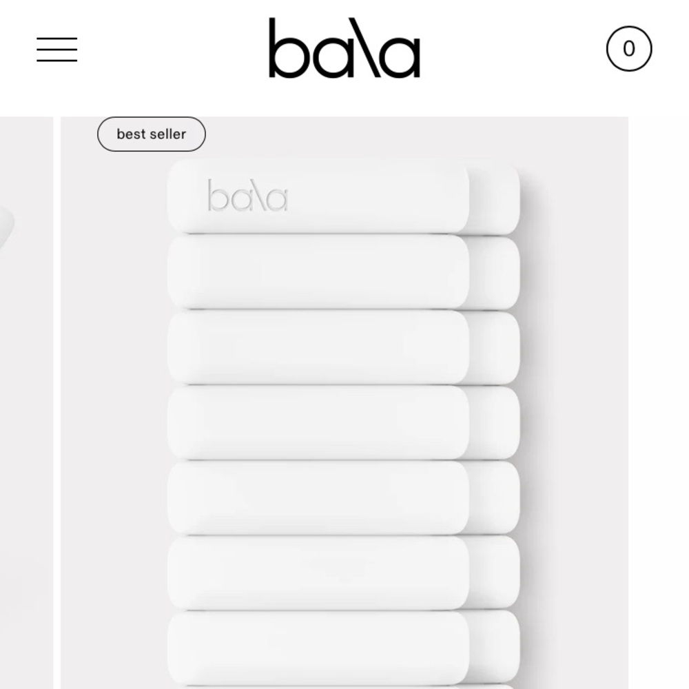 Bala white bangle 2lbs weights-NWT